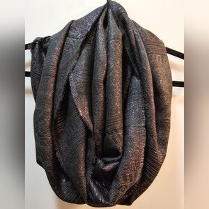 Sparkle Black Infinity Scarf - Women Accessories